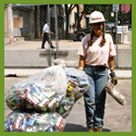 Subject: Can and Bottle  Recycling; Location: Overture Center for the Arts, Madison, WI; Date: Summer 2002; Photographer: Amanda Fuller