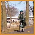 Subject: Nancy Shook, Bike Commuter; Location: Wingra Creek Bike Path, Madison, WI